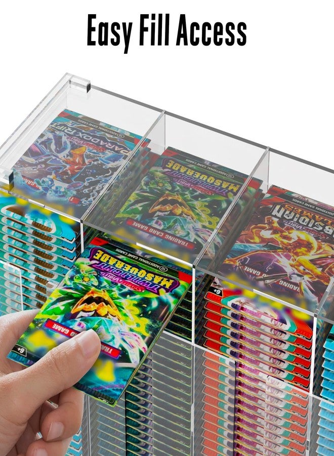 Botyboty 5-Slot Booster Pack Dispenser with Black Base, Card Pack Dispenser Fits 200 Booster Packs for Dispensing, Compatible with TCG Trading Card Boosters and Sports Card Boosters & More, Acrylic Stackable - Image 4